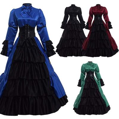 China Polyester China Manufacturer Direct Wholesale Long Ball Gown Medieval Dresses for sale