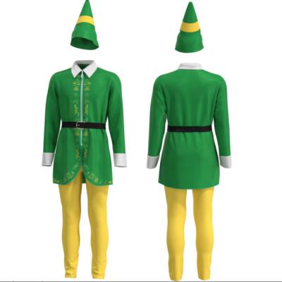 China Prop Kids and Christmas Halloween Costumes Men's Costume Adult Green Elves Christmas Cosplay Costumes for sale