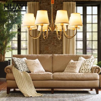 China HUAYI Modern E14 Indoor Wholesale Price Hanging Light Luxury Classic Modern Decoration Chandelier Pendant for sale