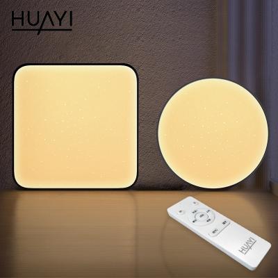 China HUAYI High Performance Indoor Living Room 24w Indoor Outdoor Mounted Remote Control Modern Dimming Ceiling Light for sale