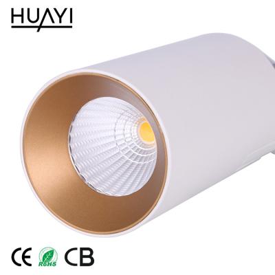 China HUAYI Modern High Quality Aluminum Electrostatic Powder Coating Lamp Body 15W COB LED Track Light for sale