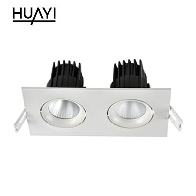 China HUAYI Wholesale Price PC 7w 14w 12w 24w Modern Aluminum Indoor Living Room Ceiling Recessed LED Spotlight for sale