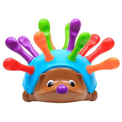 China Eco-Friendly Math Toy Counting Game Inserted Hedgehog Toy For Training Focused On Fine Motor Hand-eye Coordination for sale