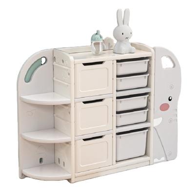 China Modern Animal Type Colorful Plastic Organizer For Kids Baby Drawer Storage Cartoon Closet Children Cabinets for sale