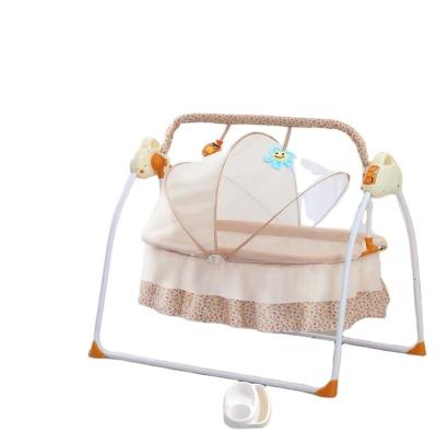 China New 2021 Modern Gear Design Three Rocking Cradle Baby Rocking Cardle Portable Baby Swing Bed Cradle for sale