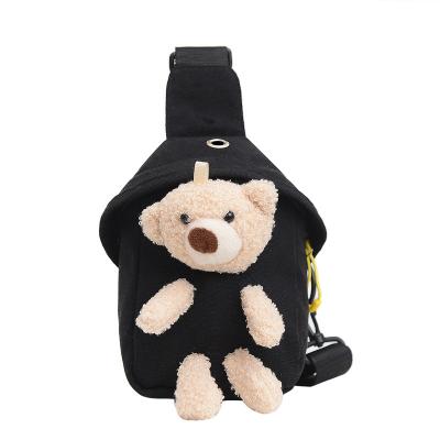 China Kawaii Waterproof Animals Hanging Chest Packs Bear Fashion Cross - Cute Body Bags Canvas Bags Pinch Handbags For Girls for sale