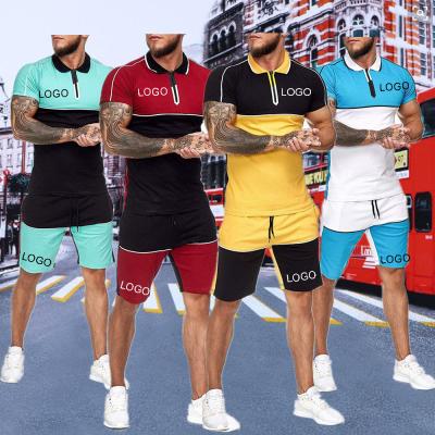 China Custom Logo Breathable Plus Size Plain Summer Tracksuits To Print Men'S Two Piece Short Sleeve Set Casual Short Set Sweat Suits for sale