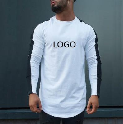 China Anti-Wrinkle Custom Logo Long Sleeves Men's T-shirts Plus Size T-shirt Casual Solid Men's Custom T-Shirts For Men's Full Sleeve Stitching for sale