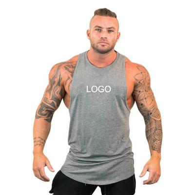 China QUICK DRY Mens Tank Tops Fitness Muscle Cotton Sleeveless Cuff Off Tank Tops Mens Workout Knit T-Shirt Gym Smooth Tops Fitness Wear physical for sale