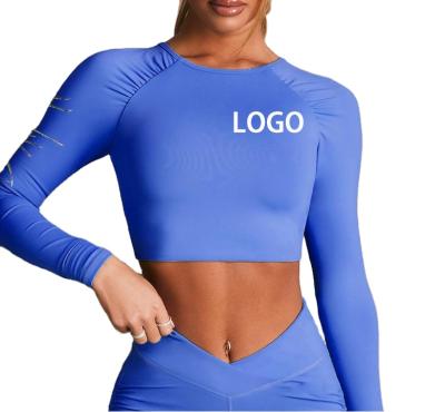 China Popular Wholesale Drawstring Long Sleeve Sling Suit Yoga Strap Gym Clothes Quick Dry Bra Casual Tight Crossover Breathable Sportswear for sale