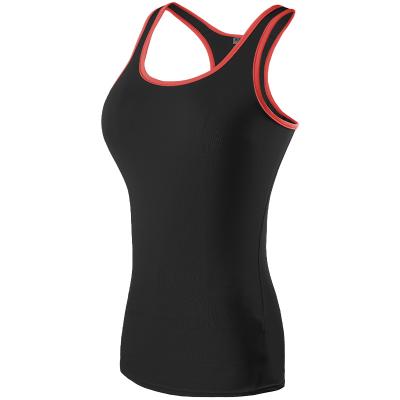 China QUICK DRY Workout Clothing Woman Sleeveless Breathable Back Shaping Vest T-shirt Women's Fitness Yoga Sports Top T-Shirt for sale