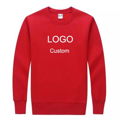 China Custom Hoodie Anti Shrink Printing Simple Red Sweatshirts Crewneck Cotton Fleece Mens Pullover Hoodie Basic Men Hoodies for sale