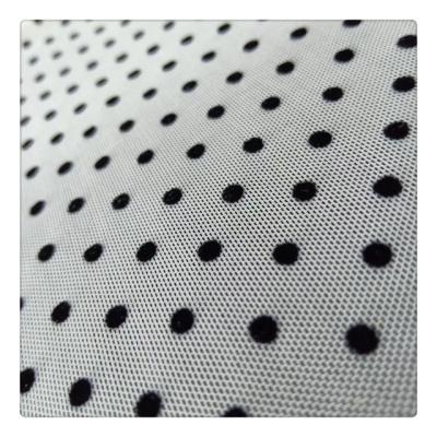 China Other brocade ammonia net fabric flocking can be customized, mesh with flocking for sale