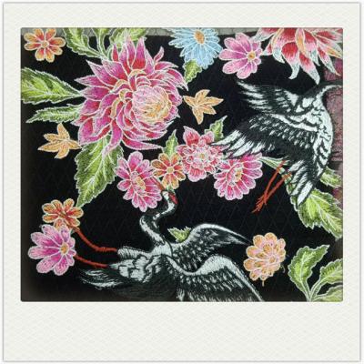 China Other mesh with embroidery, mesh fabric, can be customized for sale