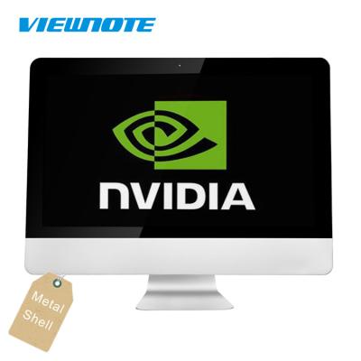 China 23.6 Inch i3 10100 / i5 10500 / i7 10700 GTX1050TI 4G DDR5 Silver Slim Gaming PC All In Camera Build In One Computer Desktop Monoblock for sale