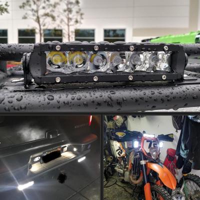 China 7 Inch Slim Spot Off Road Car Single Row Lightbar Led Light Bar 30W Off Road LED Lights For Jeep Pickup 4WD for sale