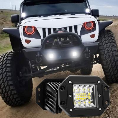 China 4x4 Aluminum Off Road Light Accessories 5 Inch Cube Beam Car Bumper Flow Mount LED Lug Combo Light For Jeep Ford Off Road Truck for sale