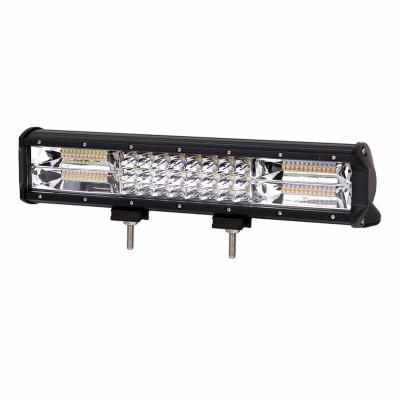 China Double Color 15 Inch PC 216W Amber Led Strobe Light Bars With 5 