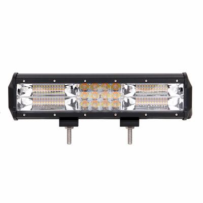 China Waterproof PC 12inch 180W Dual Color Amber White Led Strobe Warning Light Bar for sale