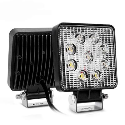 China Waterproof Auto/Car Headlight IP67 4 Inch 27W Cube Led Work Light For SUV ATV UTV for sale