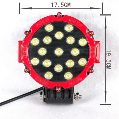 China Aluminum Round 7INch 51W Heavy Duty Waterproof LED Work Light Driving Lights For Car Truck Offroad SUV JEEPS for sale