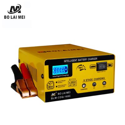 China Automatic Battery Charger Car Motorcycle 6V/12V Pulse Repair Electric Battery Charger 3AH-200AH for sale