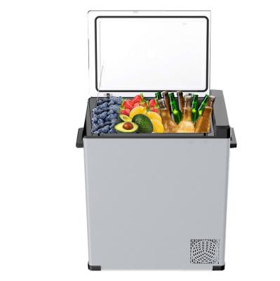 China Single Color Without Model High Capacity 75 Liter Battery Portable Electric Car Cooler Refrigerator Warmer Car Refrigerators For Car for sale