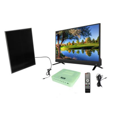 China 32 Inch LCD TV PORTABLE Solar TV Kit DC 12V With Solar Panel for sale