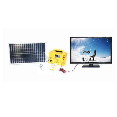 China PORTABLE Solar TV Home System Kit With 10W DC 12V 24 Inch Solar TV for sale