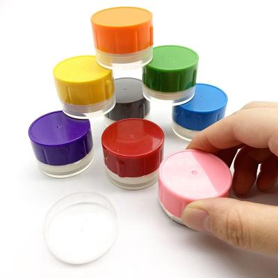 China Children's Toy Cartoon Base Diameter 32mm Colorful Round Flash Stamp With 3.5mm Thickness Foam Pad for sale