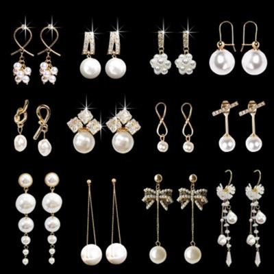 China Super Designer Casual/Sporty Design Jewelry 925 Steel 100% Sterling Silver Needle Pin Stainless Tassel Pearl Circle Long Earrings For Women for sale