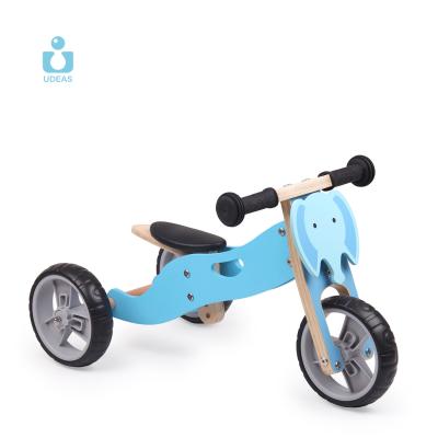 China Ride on Toy Wooden Balance Bike Tricycle 2 in 1 Balance Bicycle Baby Ride on Toy Toddler Kids Wooden Balance Bike Wood for sale