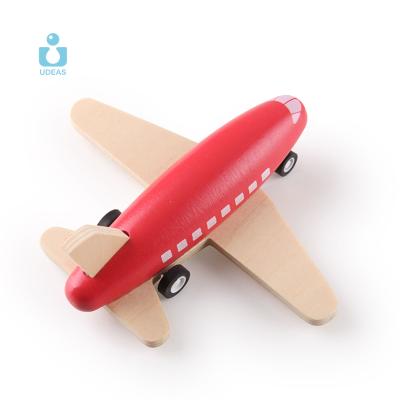 China Beech Wood Toy Airplane Pull Back Wooden Toy For Kids Wooden Flat Wooden Toys for sale