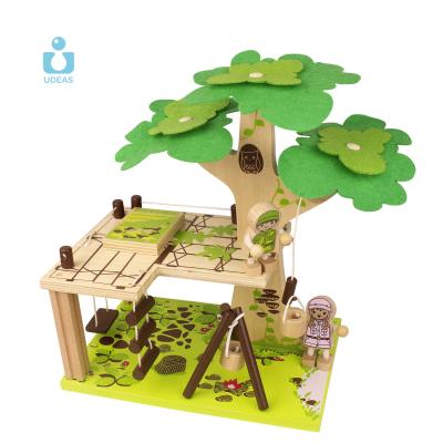 China Wooden Toy Race Track Toy Montessori Toddler Train Station Kids Beech Wood Toy Supplier Wooden Railway For Children for sale