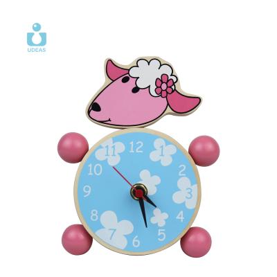 China Wood 2021 Best Selling Smart Educational Toys Bamboo Animal Gift Kids Children From Udeas Wall Clock Table Clock for sale