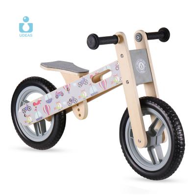 China Ride On Running Toy Popular Children Custom Wooden Kids Bikes No Pedals Babies Toddler Wooden Balance Bike For 3 4 5 Years Old for sale