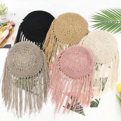 China New best popular PORTABLE multicolor macrame woven lady shoulder bag summer packing for sale