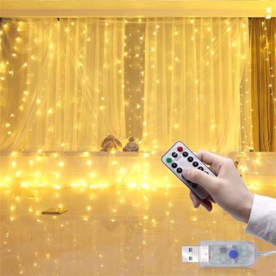 China String Light 300 LED Window Curtain Lights, TSV 9.8ftX9.8ft Fairy String 8