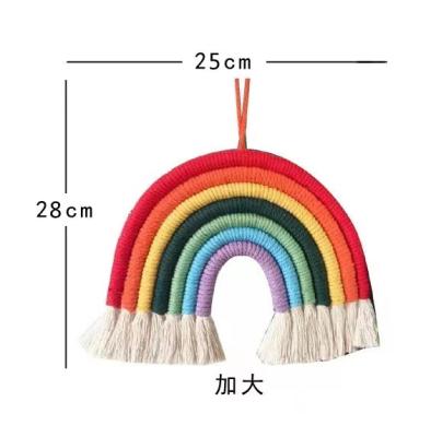 China Home Wall Hanging Macrame Rainbow Wall Decor Kids Nursery Room Boho Decor Baby Room Cute Room Decor for sale