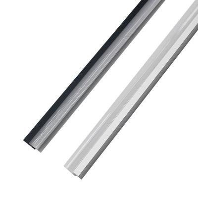 China Modern CE RoHS Certificated Aluminum And PC Cover Cabinet Glass Edge Lead Glass Shelf Strip Light for sale