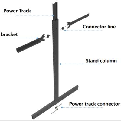 China DC12V/24V commercial guide rail widely used for shelf light power track led integrated system design more safe and beautiful for sale