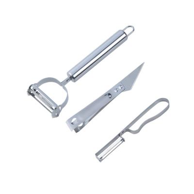 China 2020 Amazon Viable Hot Sales Multifunctional 3Pcs Fruit Vegetable Parer Stainless Steel Machine Potato Peeler for sale