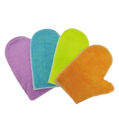 China Microfiber Solid Color Kitchen Microfiber Heat Resistant Microwave Oven Gloves for sale