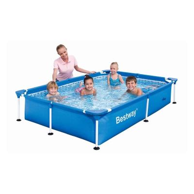 China Bestway 56401 Wall Swimming Pool Metal Steel Frame Rectangular for sale