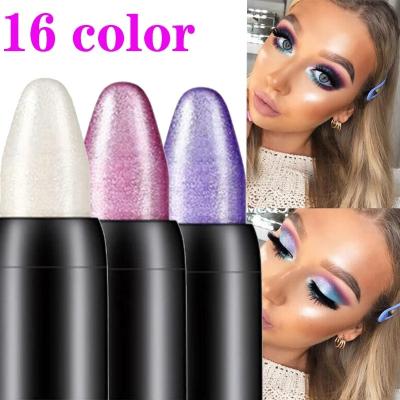 China 16 Color Eyeshadow Pen 16 Color Waterproof Pearl Gel Pen Waterproof And Non-Blooming Lasting Silkworm Eyeshadow Shiny Pearl Pen for sale