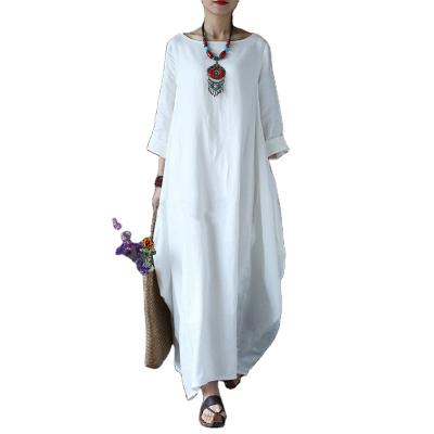 China 2021 Women's Maxi Dress Plus Size Vestidos Anti-Static Oversized Casual Outfits Loose Sleeve Summer Long for sale