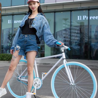 China 2021 Fever Fever Fly Solid Tire Fly Bicycle Road Racing Reverse Live Dead Luxurious Brake 24 Inch 26 Inch for sale