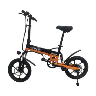 China 16 Inch 48w Ultralight Mini Aluminum Alloy Lady's Folding Electric Bicycle Lithium Battery Electric Assisted Bicycle for sale