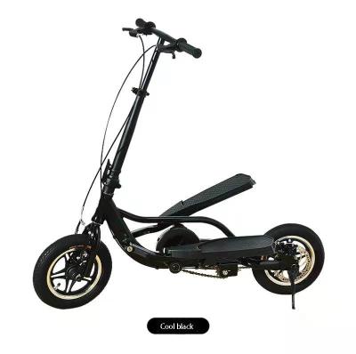 China Resistance glue CHINA folding double-wing scooter (mid-range without damping) 12 inch aviation-grade aluminum alloy dynamics indoor and outdoor standing seatless scooter for sale