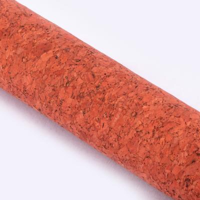 China Red Yellow Natural Cork Leather Waterproof Fabric from Cork Fabric Manufacturer Dyeing Cork for sale